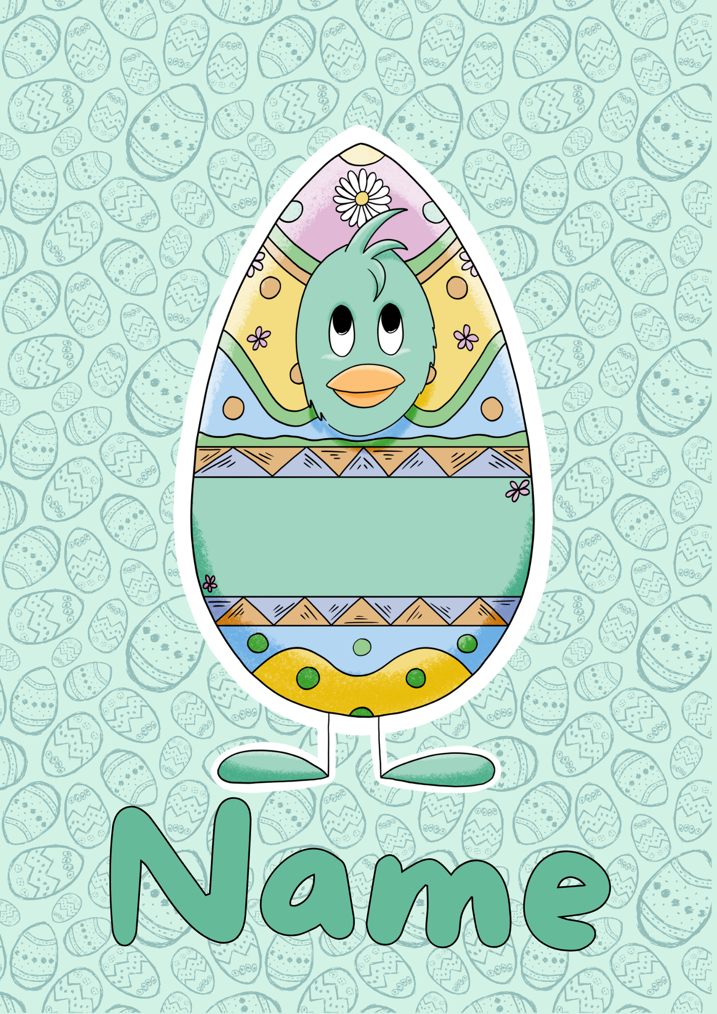 Personalised Easter Chick Activity Pad